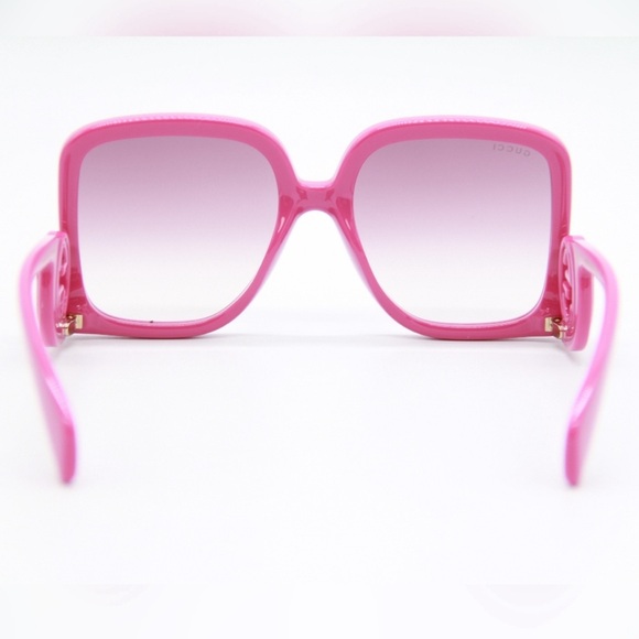 NEW GUCCI GG1326S 004 PINK SQUARE WOMEN SUNGLASSES GUCCI - Picture 6 of 8